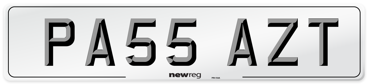 PA55 AZT Number Plate from New Reg